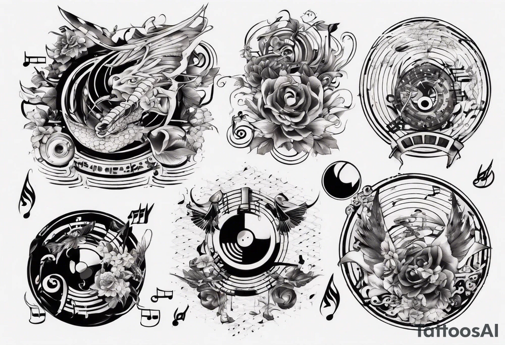 music sound tattoo idea