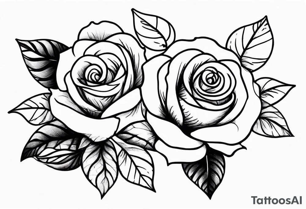 tiny roses tattoo idea