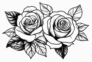 tiny roses tattoo idea