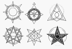 witch symbols tattoo idea