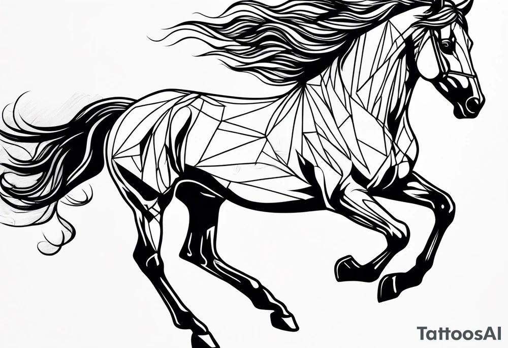 firey horse running tattoo idea