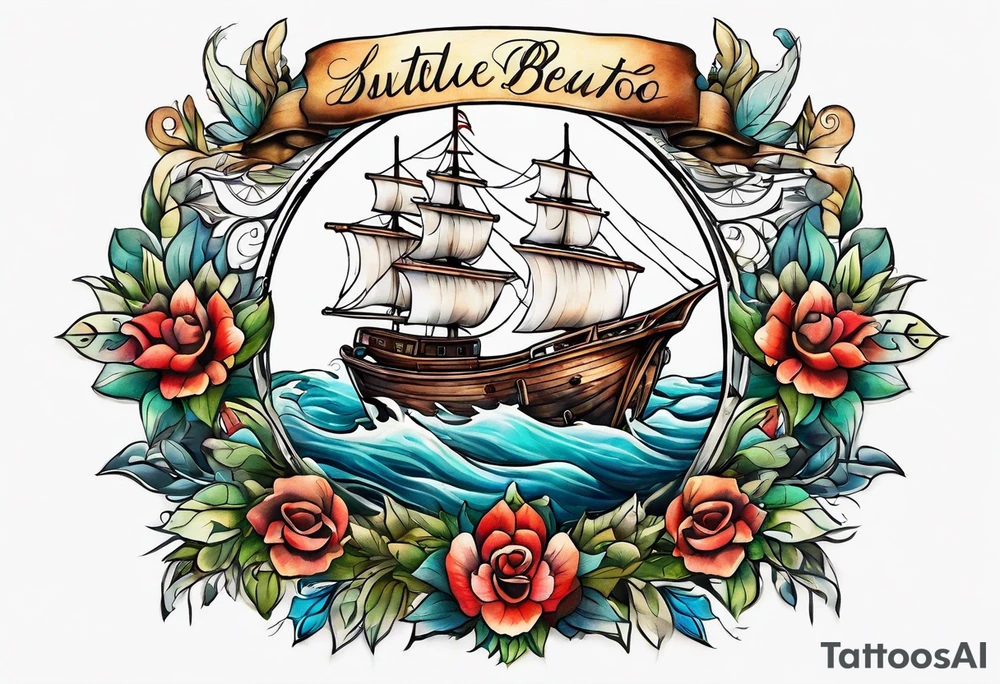 a tattoo that matches the lyrics of to build a boat tattoo idea
