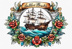 a tattoo that matches the lyrics of to build a boat tattoo idea