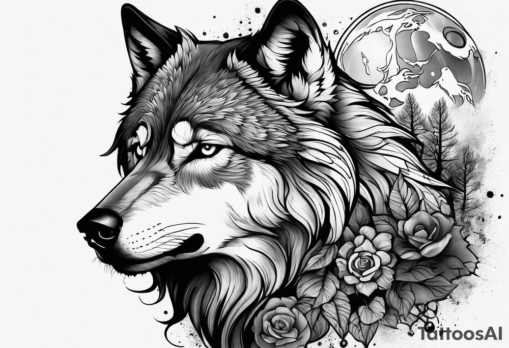 Wolf tattoo idea