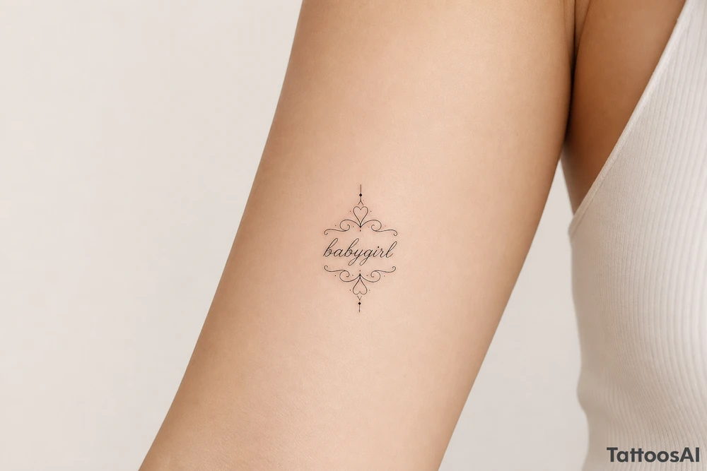 A tattoo for a submissive named babygirl tattoo idea
