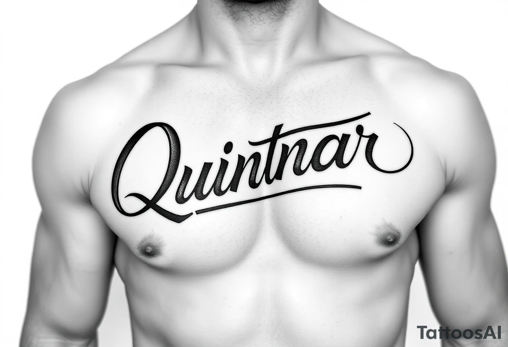 Quintanar in cursive tattoo idea