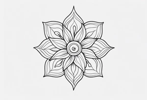 A resilient flower surrounded by fire tattoo idea