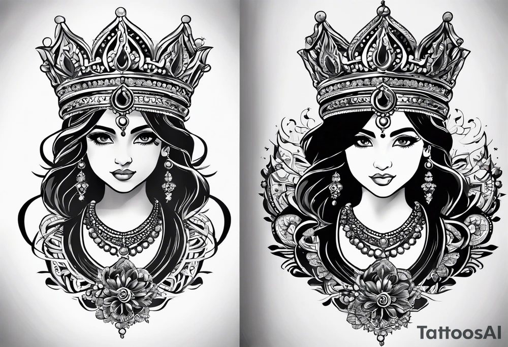 Kids names “Raaj” and “Reign”. The number 11. And both their names mean royalty so include that tattoo idea