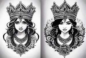 Kids names “Raaj” and “Reign”. The number 11. And both their names mean royalty so include that tattoo idea