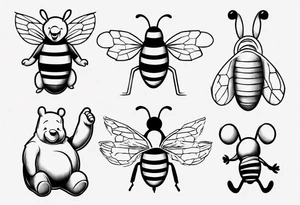 biene im still von der biene vom Film winnie pooh tattoo idea