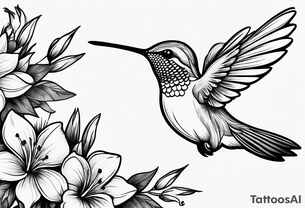 Small hummingbird tattoo idea