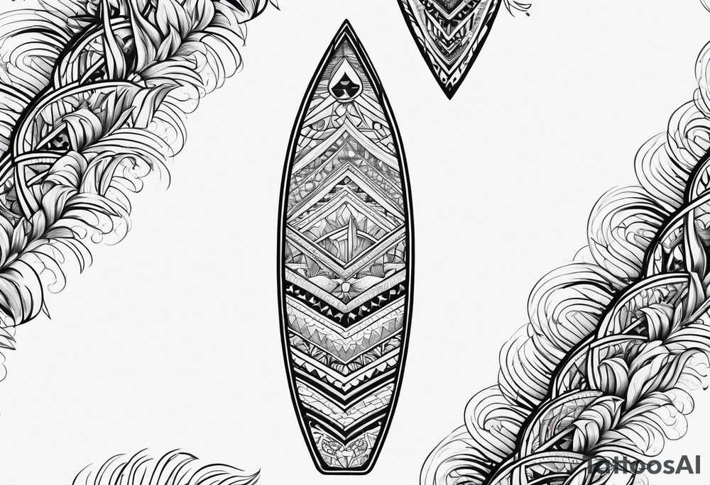 Surfboard tattoo idea