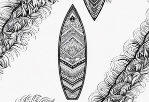 Surfboard tattoo idea