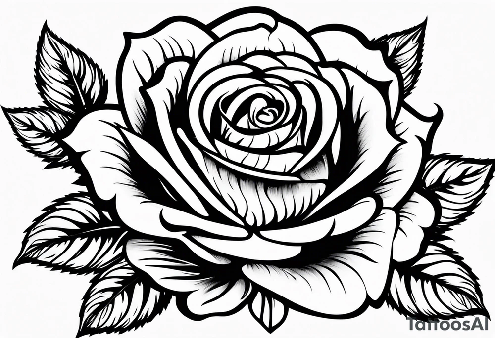 Roses and ornemental tattoo idea