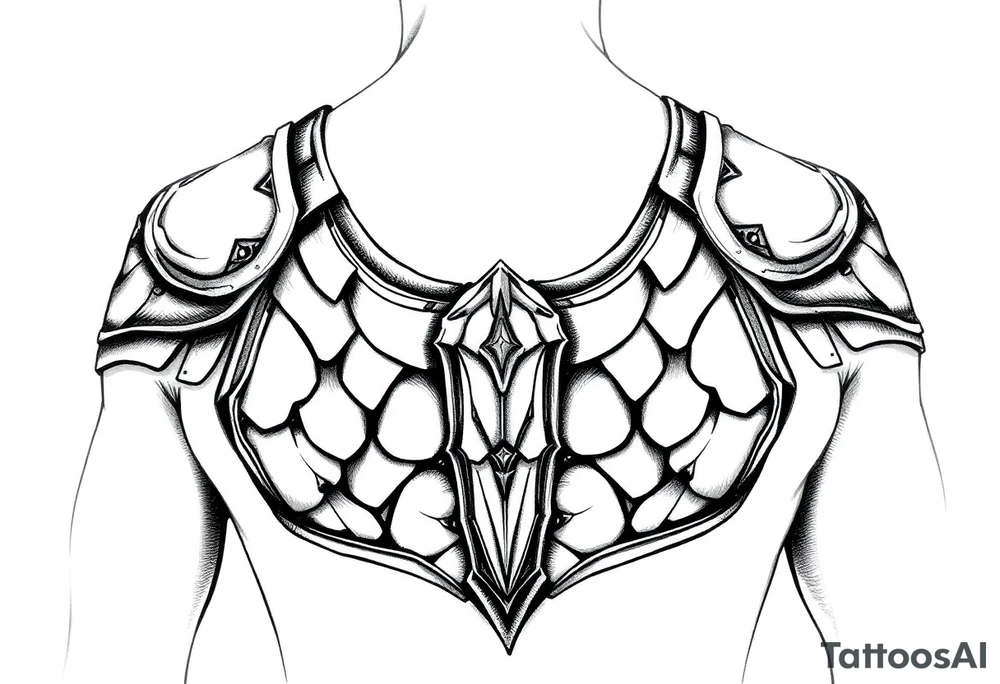 Chest armor tattoo idea