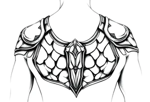 Chest armor tattoo idea