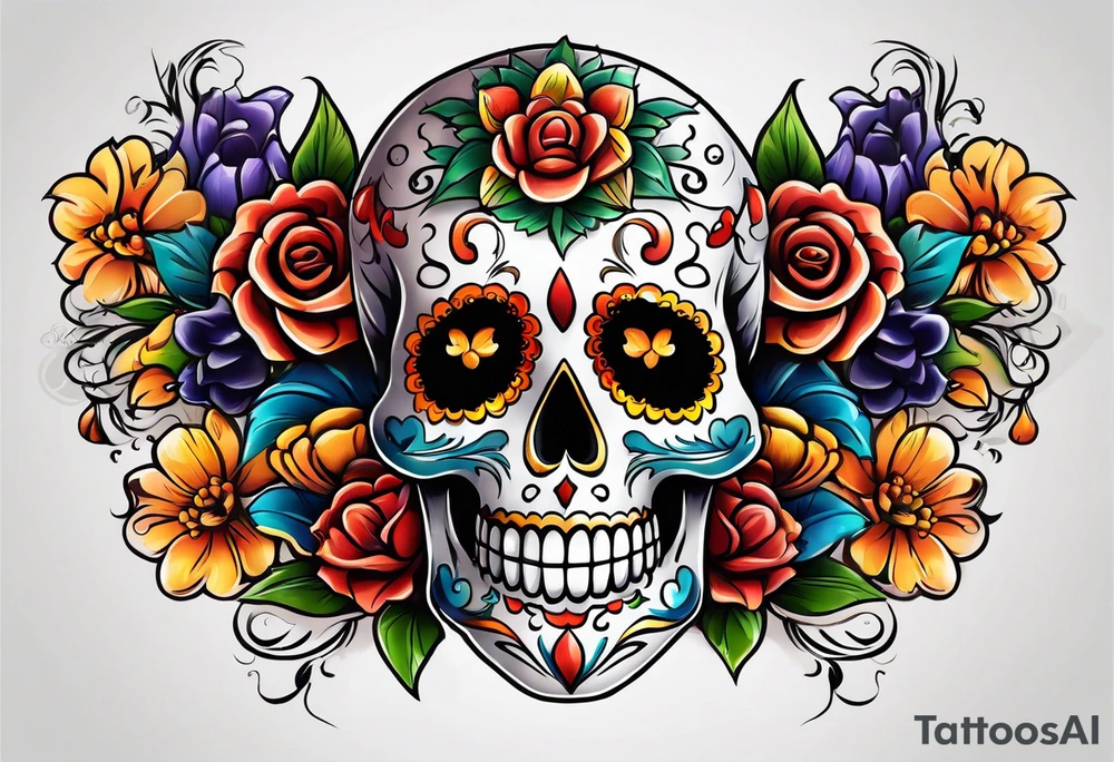 day of dead tattoo idea