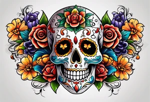 day of dead tattoo idea