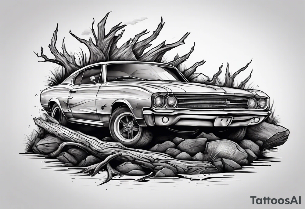 piece of driftwood tattoo idea