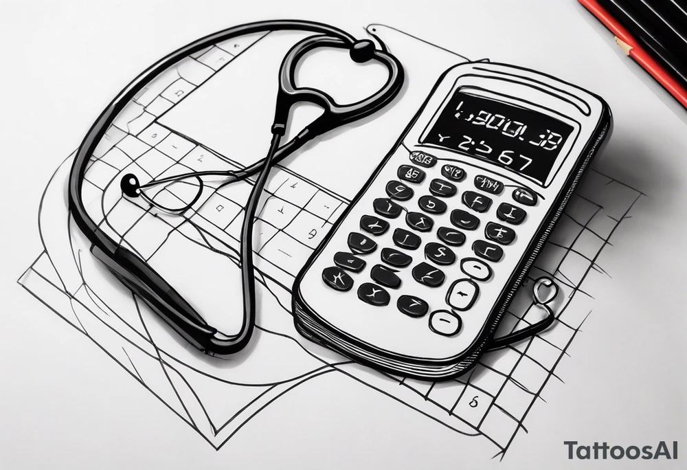 CALCULATOR
, STETHOSCOPE tattoo idea