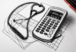 CALCULATOR
, STETHOSCOPE tattoo idea