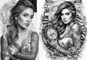 make a full sleeve nautical tattoo design tattoo idea