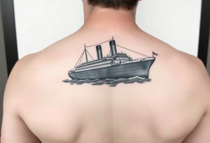 ship image of the titanic tattoo idea