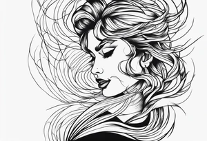 extreme twisted detangled tissue arm tattoo idea