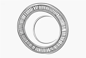 single line drawing of dna tattoo idea