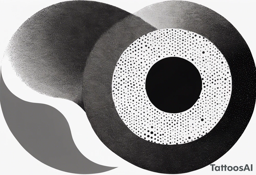 an OPEN Ensō circle, without the "pointers", just the brush circle - representing how light and darkness go togetger tattoo idea