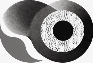 an OPEN Ensō circle, without the "pointers", just the brush circle - representing how light and darkness go togetger tattoo idea