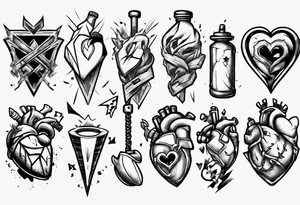 Broken-hearted gym bros tattoo idea
