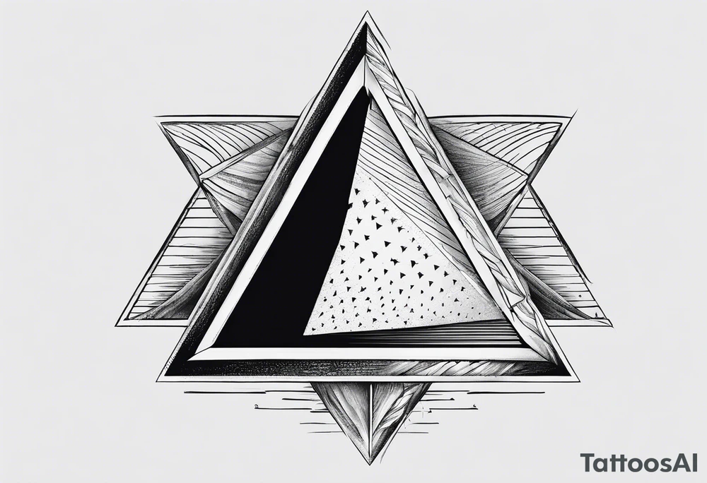 A triangle with nothing inside of it tattoo idea