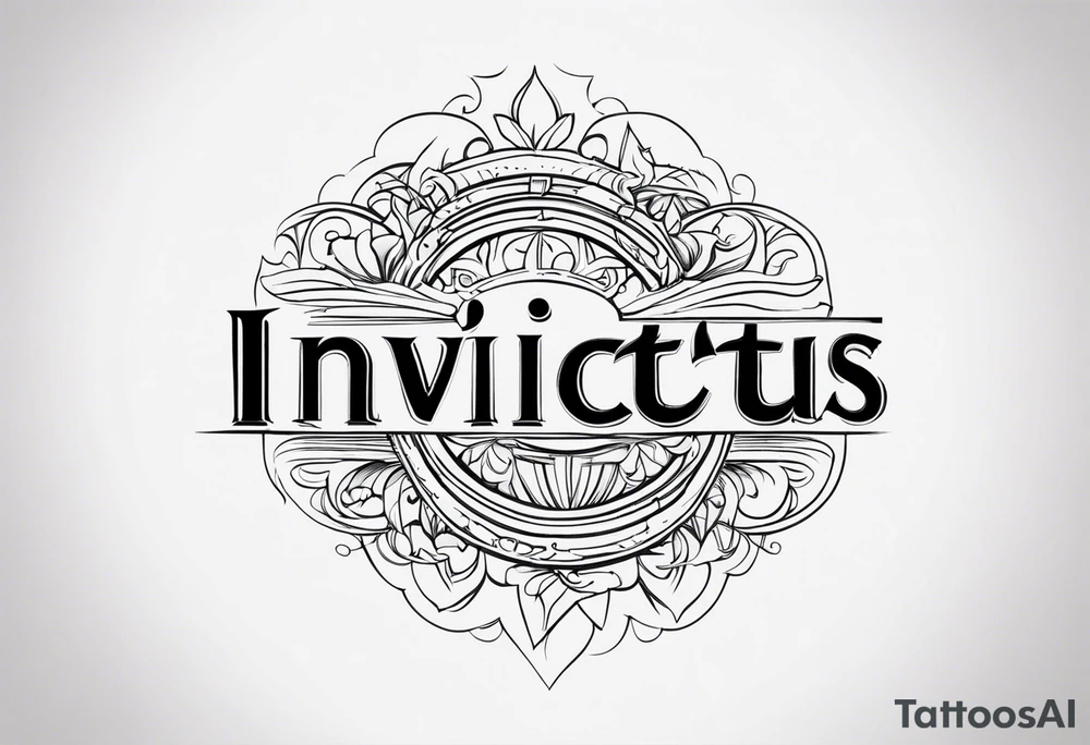 Invictus very minimalist tattoo idea