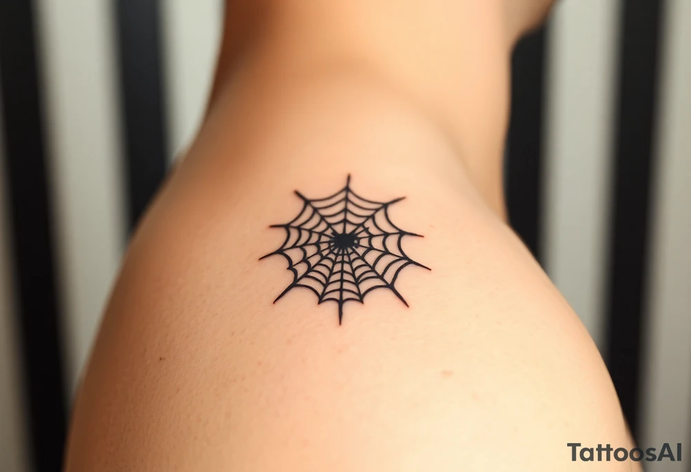 Spider web tattoo idea