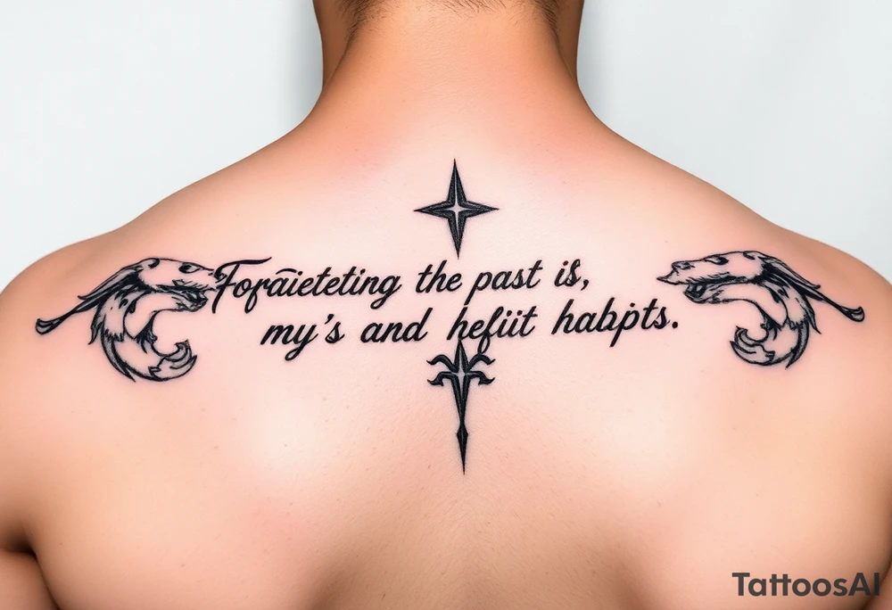 Forgetting the past and old habits, moving forward tattoo idea