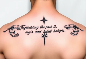 Forgetting the past and old habits, moving forward tattoo idea