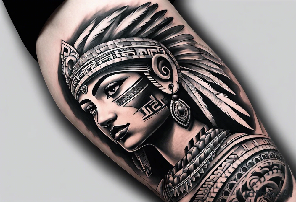 aztec sleeve tattoo idea