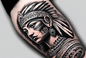 aztec sleeve tattoo idea
