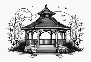 Spooky gazebo tattoo idea