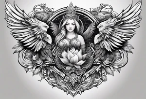 5 stars wrapped around chest tattoo idea