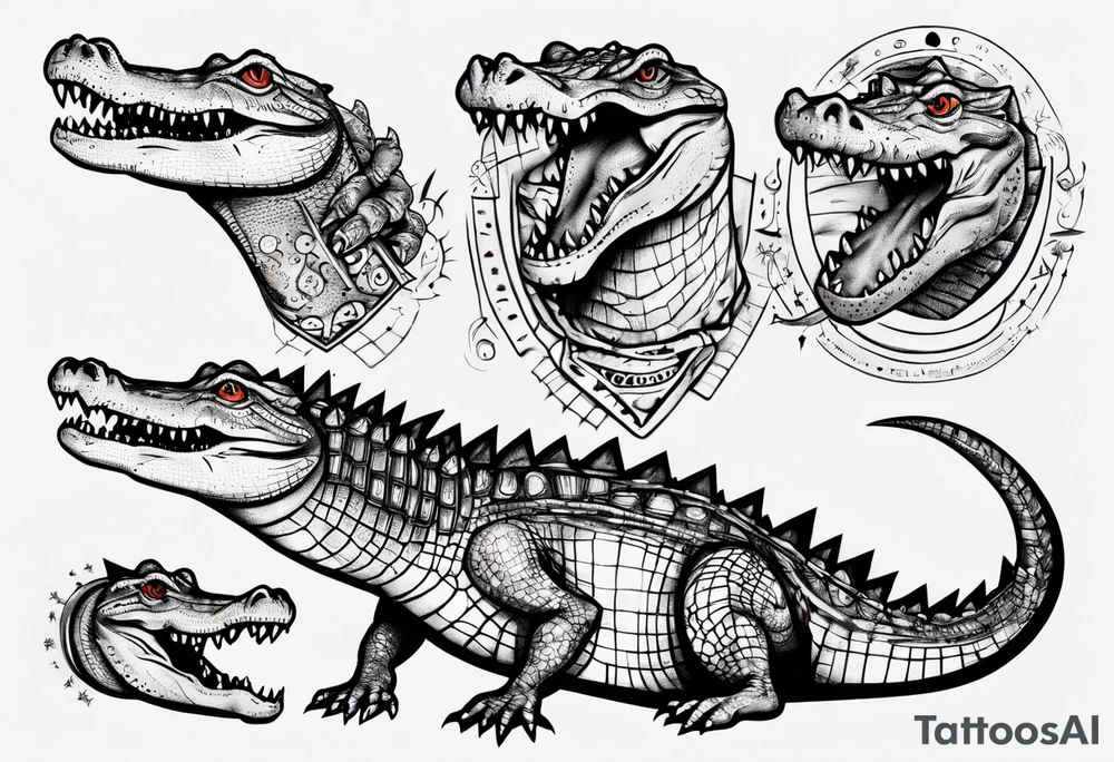 crocodile tattoo idea