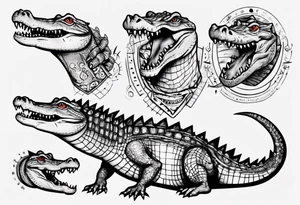crocodile tattoo idea