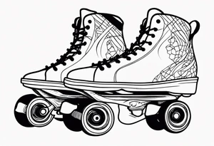 roller skating tattoo idea