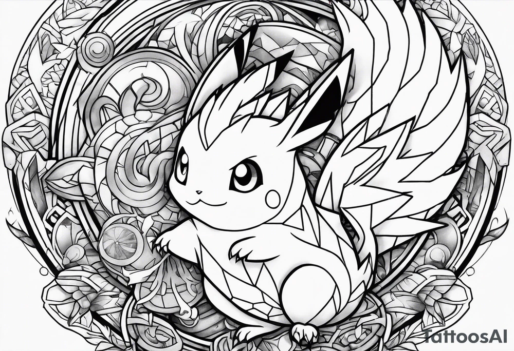 full sleeve tattoo
pokemon tattoo idea