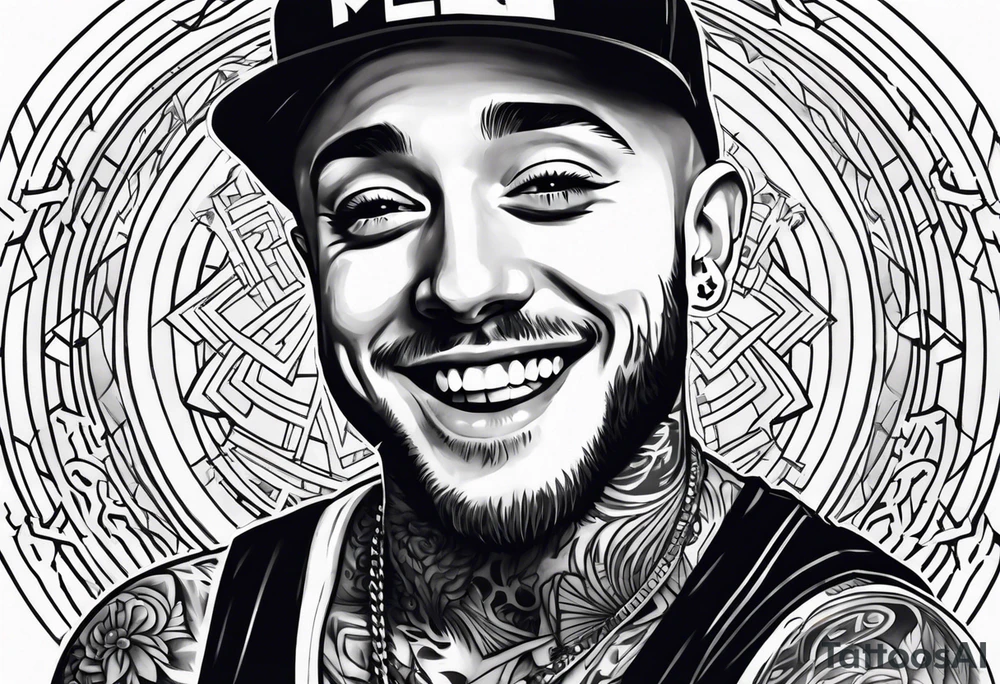 Mac miller smiling tattoo idea