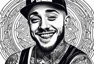 Mac miller smiling tattoo idea