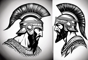 spartan head tattoo idea