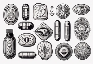 Pills tattoo idea