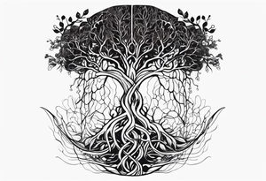 Roots grow and cells split, tendons stretch tattoo idea